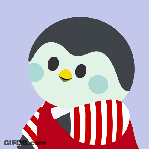Penguin In Striped Shirt Saying Oh Really GIF