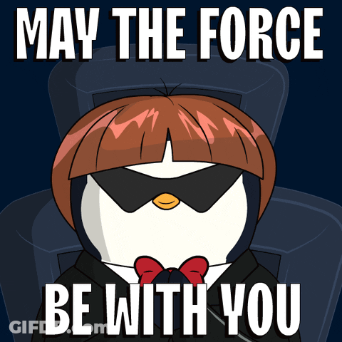 Penguin In Sunglasses And Bow Tie May The Force Be With You GIF