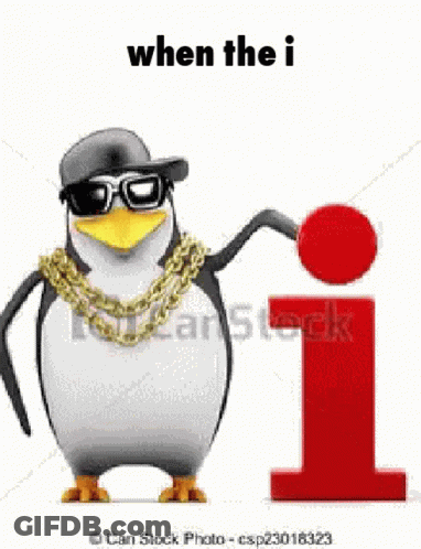 Penguin In Sunglasses And Hat Holding Red Ball GIF