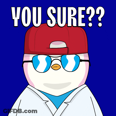 Penguin In Sunglasses And Red Hat Saying You Sure GIF