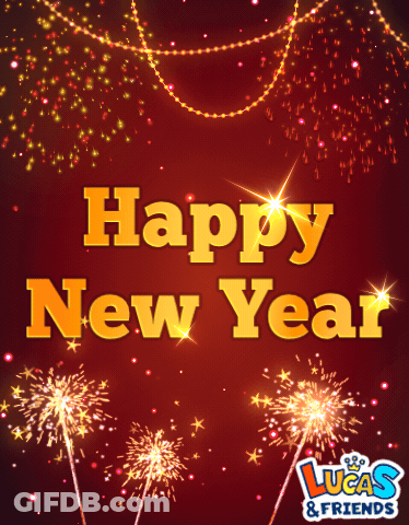 Penguin In Sunglasses And Tie Saying Happy New Year GIF