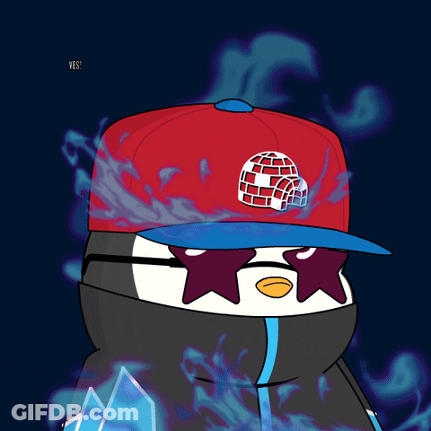 Penguin In Sunglasses And Yes Hat GIF