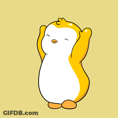 Penguin In Treasure Chest Named Pengu GIF