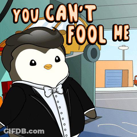 Penguin In Tuxedo You Can't Fool Me GIF