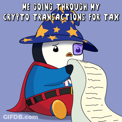 Penguin In Wizard Hat Reading List GIF