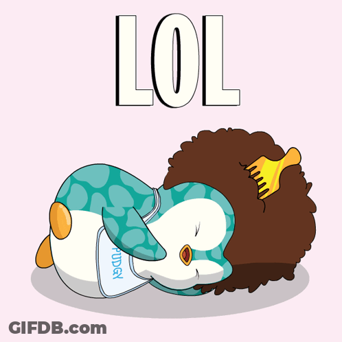 Penguin Laying On Back Saying Lol GIF