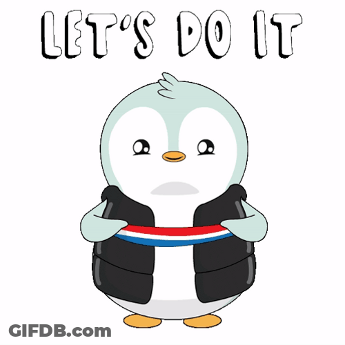 Penguin Let's Do This In Full Send GIF