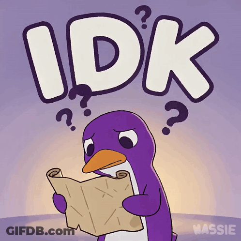 Penguin Looking At Map Saying IDK GIF