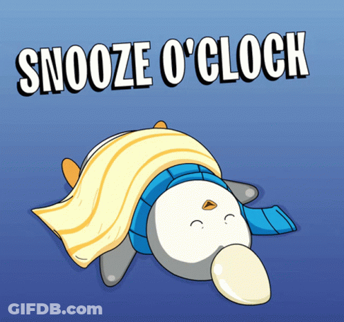 Penguin Lying On Back Snooze O'clock GIF