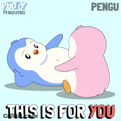 Penguin Next To Machine Saying Whenever I Look At You GIF
