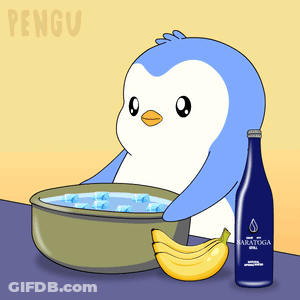Penguin Next To Saratoga Hill Bottle GIF