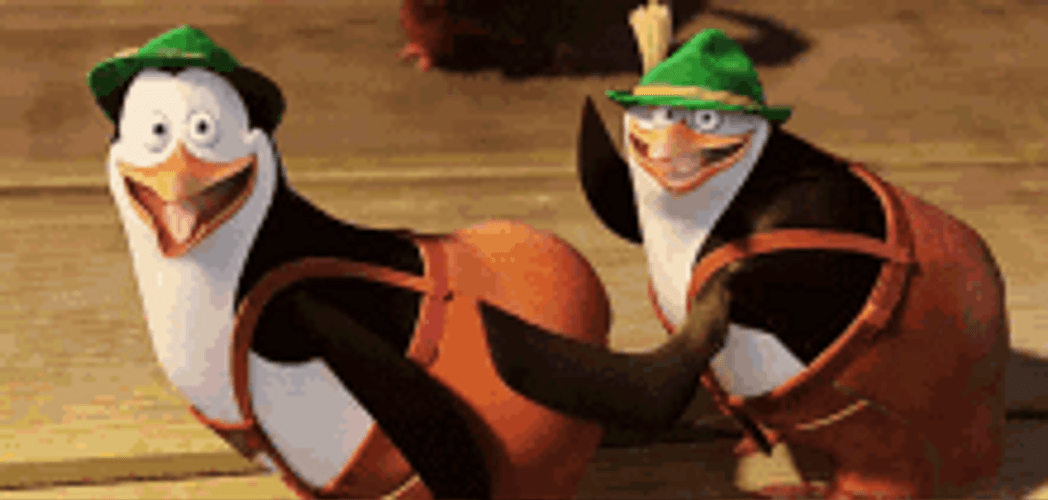 Penguin Of Madagascar Butt Slap GIF