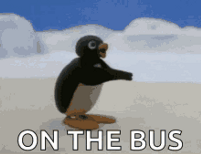 Penguin On The Bus Clapping Hands Round Applause GIF