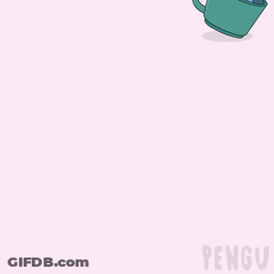 Penguin Peeking Out Of Cup Saying Good Morning GIF