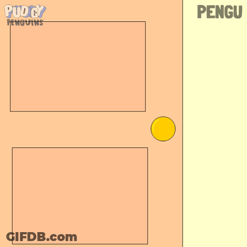 Penguin Peeking Out Of Door Holding Flowers GIF