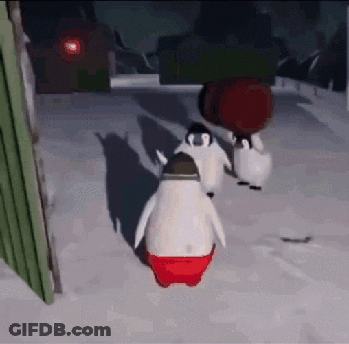 Penguin Playing Bomb Explosion Meme GIF