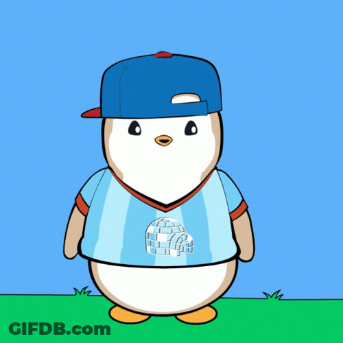 Penguin Playing Soccer Ball GIF