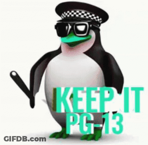 Penguin Police Hat Sunglasses Keep It PG-13 GIF