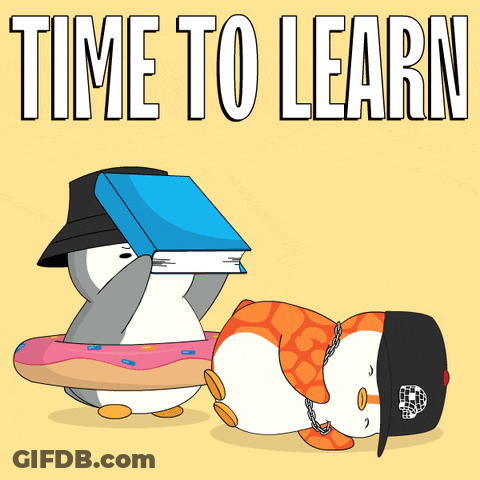 Penguin Reading Book Another Penguin Time To Learn GIF