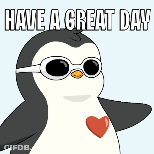 Penguin's Heart Beating Have A Good Day Love GIF