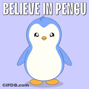 Penguin Saying Believe In Pengu GIF
