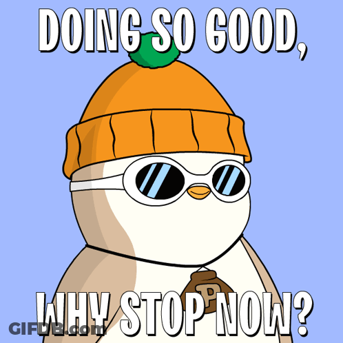 Penguin Saying Doing So Good In Sunglasses And Beanie GIF
