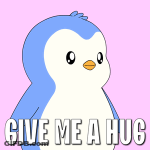 Penguin Saying Give Me A Hug GIF