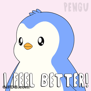 Penguin Saying I Feel Better GIF