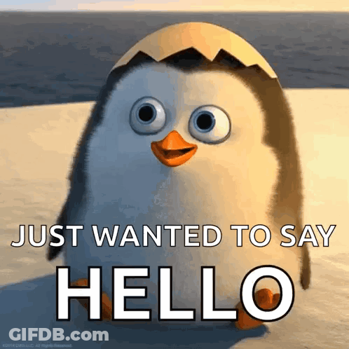 Penguin Saying Just Wanted To Say Hello GIF