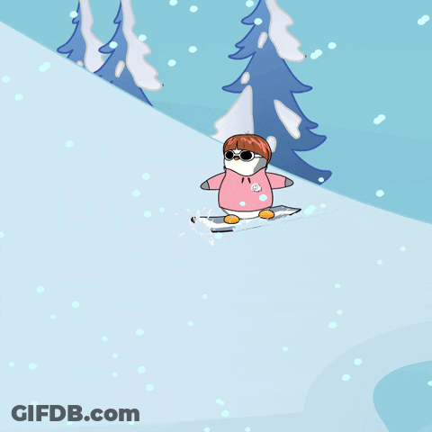 Penguin Saying Let's Shred GIF