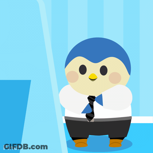 Penguin Saying Lookin Good GIF