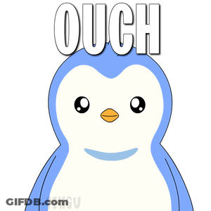 Penguin Saying Ouch GIF