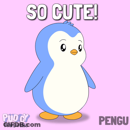 Penguin Saying So Cute GIF