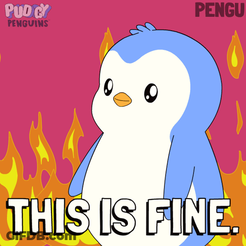 Penguin Saying This Is Fine GIF