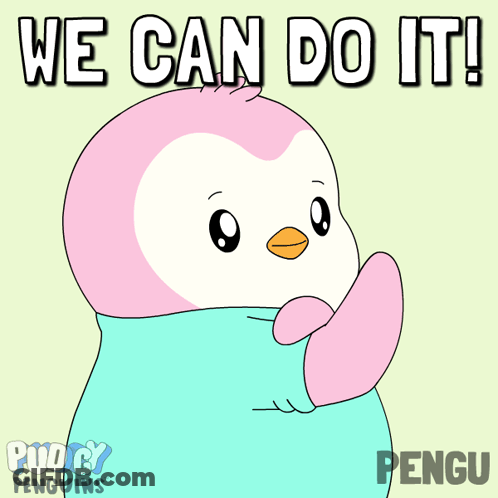 Penguin Saying We Can Do It GIF