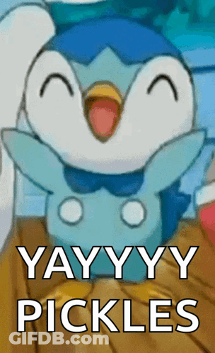 Penguin Saying Yayyyy Pickles GIF
