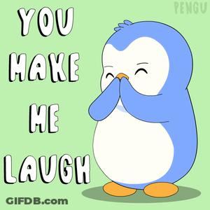 Penguin Saying You Make Me Laugh GIF
