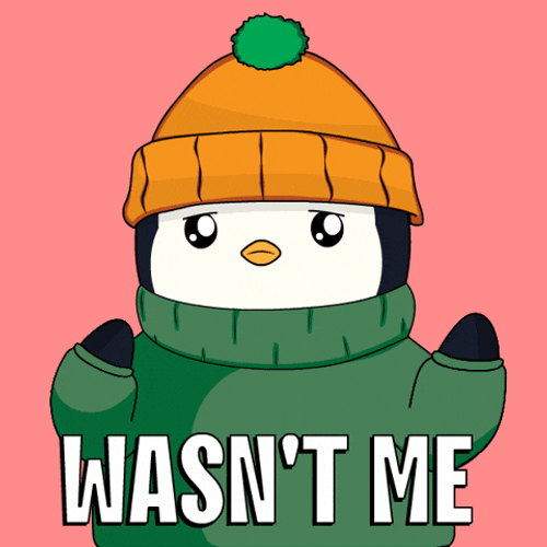 Penguin Says It Wasn't Me GIF
