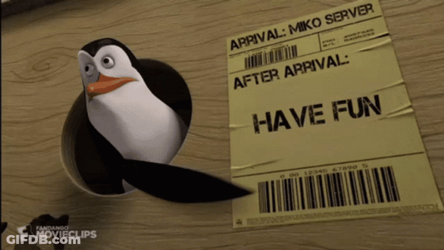Penguin Show Have Fun Message GIF