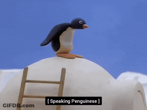 Penguin Sitting On Igloo GIF