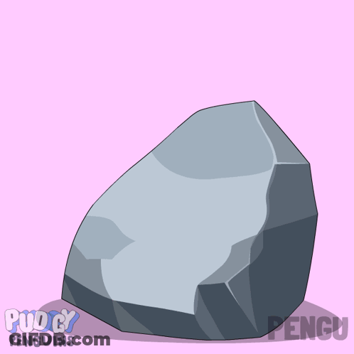 Penguin Sitting On Rock GIF