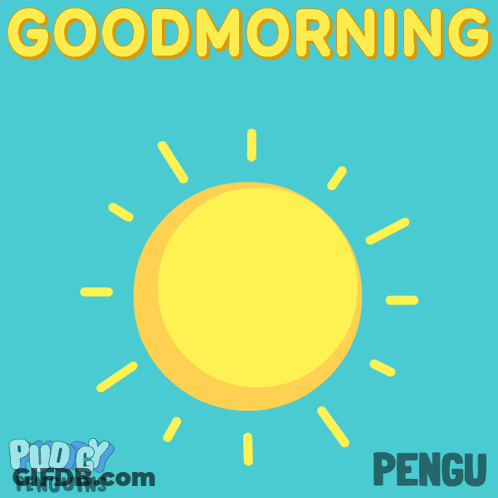 Penguin Sitting On Sun Good Morning GIF