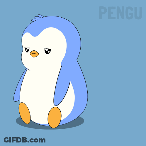 Penguin Sleeping On Back With NZ GIF