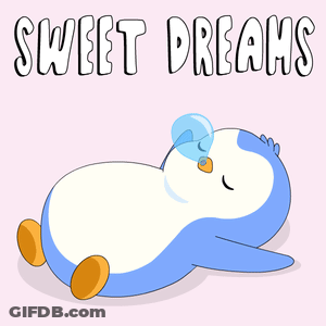 Penguin Sleeping With Sweet Dreams GIF