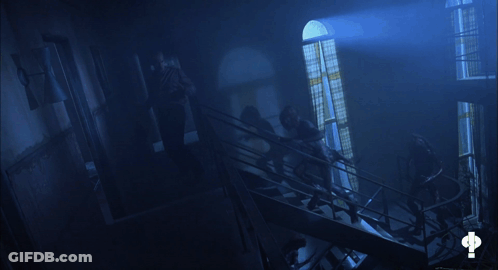 Penguin Standing In Front Of Burning House Saying Pengu GIF