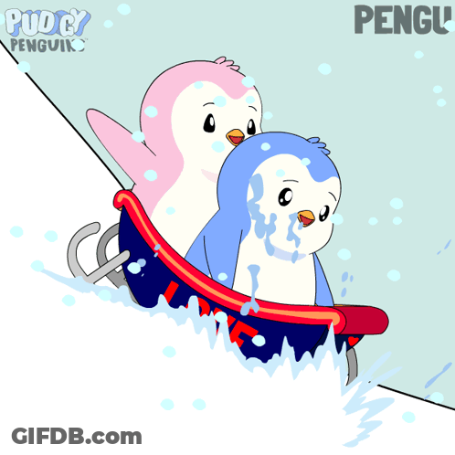 Penguin Standing Next To Coffee Cup Saying Pengu GIF