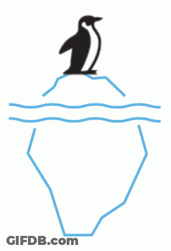 Penguin Standing On Iceberg GIF