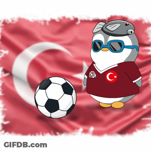 Penguin Sunglasses Shirt With C By Soccer Ball GIF