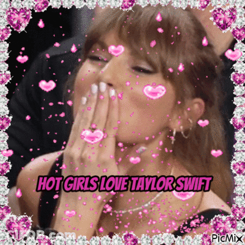 Penguin Surrounded By Pink Hearts Saying Pengu GIF