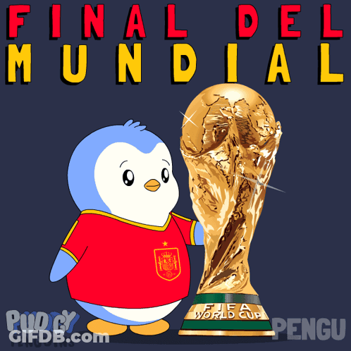 Penguin Wearing FIFA World Cup Shirt GIF